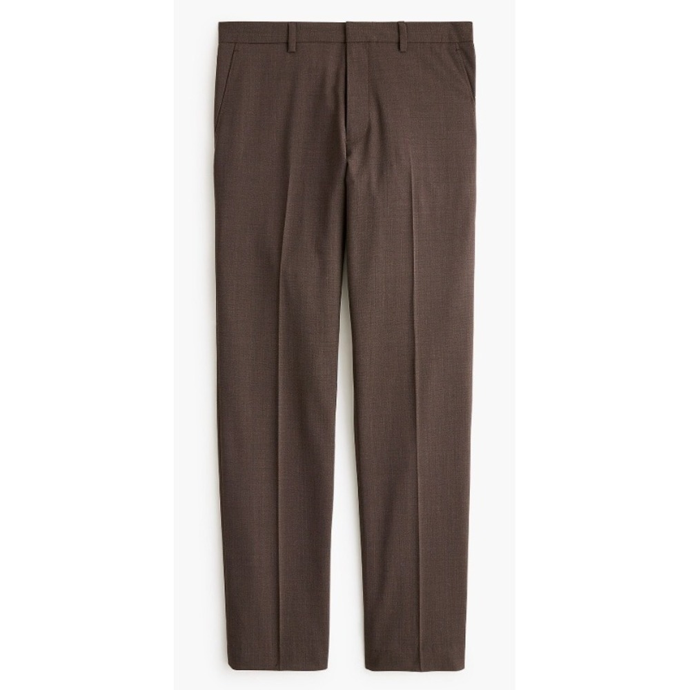 J.CREW Thompson Four Season Wool Blend Pants Brown 33x34 NEW Career CG212
